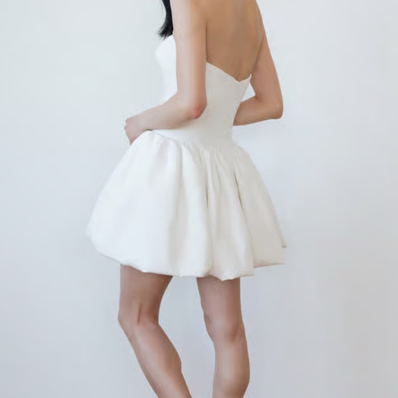 Jenny Yoo Strapless Cream Dress - Picture 2 of 3